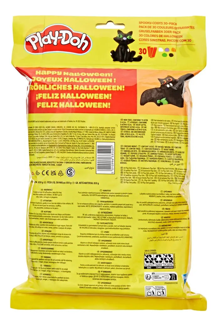 Play-Doh Paquete de 30 Barras de Colores Escalofriantes Halloween – Hasbro
