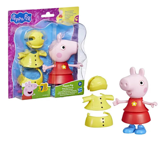 Muñeca Peppa Pig Estilos Divertidos Día de Lluvia - Hasbro