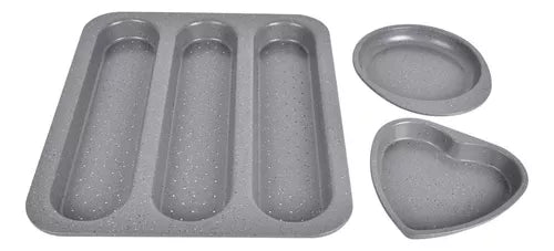 Molde Pan Set x 3 Just Home Collection - Saldos A Huevo