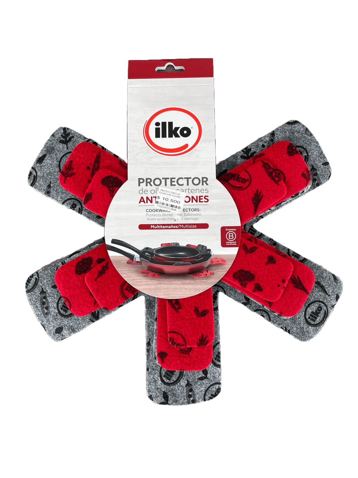 Protector de ollas y sartenes ilko x 4 unidades multitamaño - Saldos A Huevo