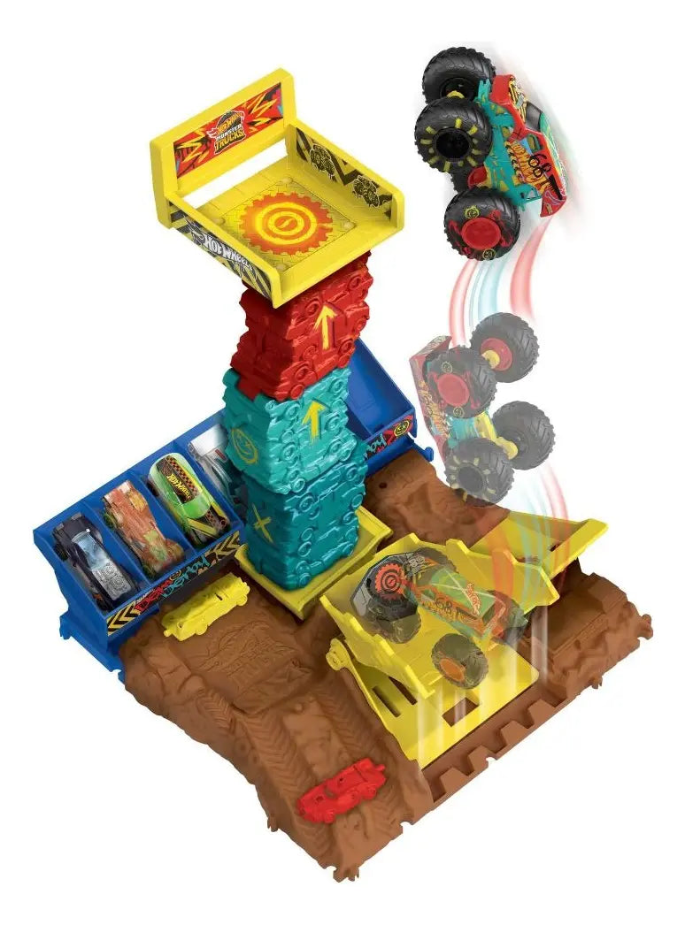 Hot Wheels Monster Trucks Desafío de Salto en Vehículo – Mattel