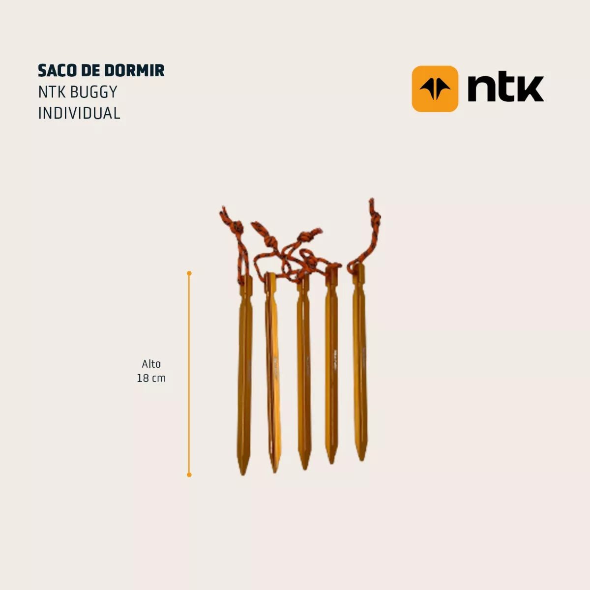 Set de 10 Estacas Para Carpa en Acero - NTK - Saldos A Huevo