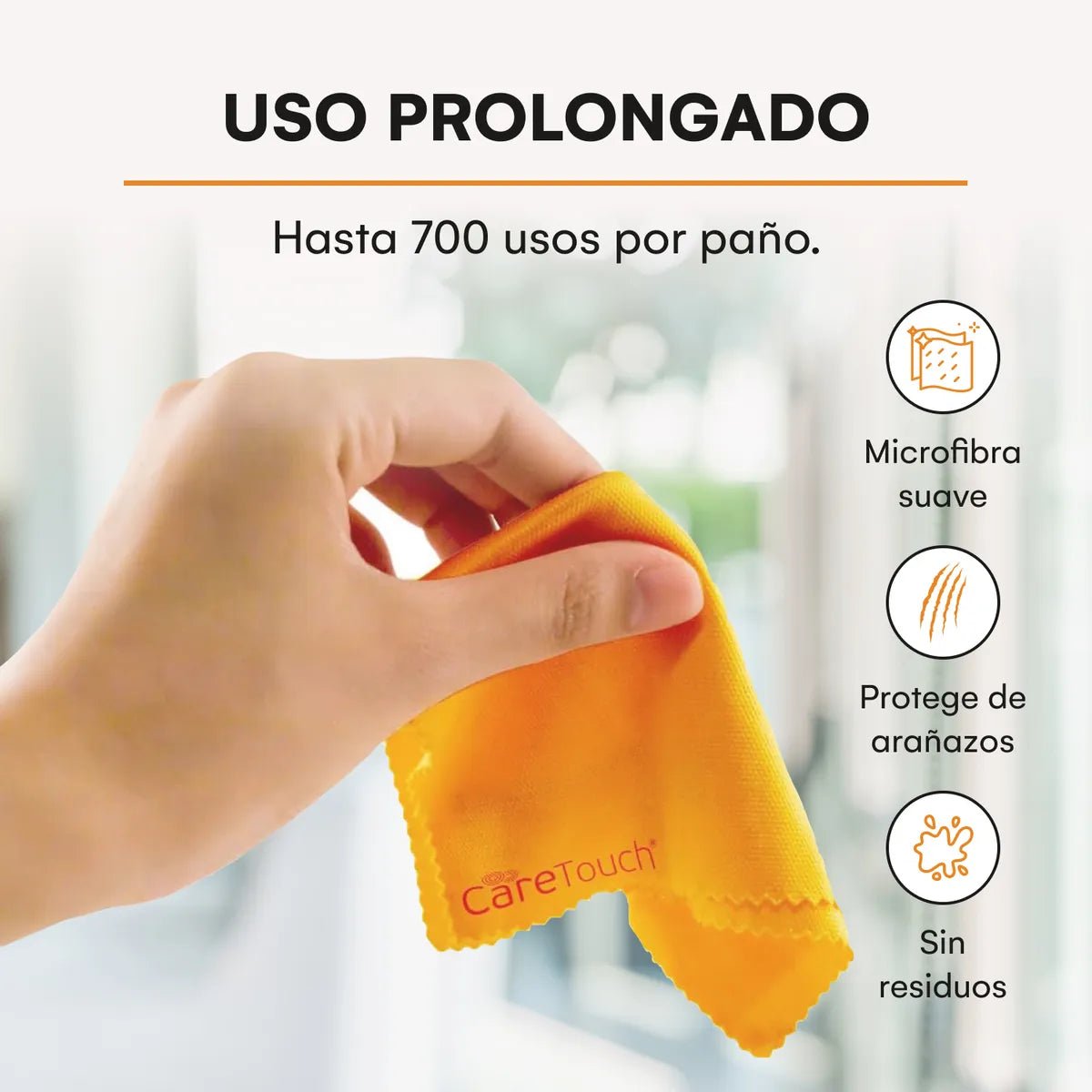 Set de 6 Paños Antiempañantes de Microfibra para Gafas y Lentes – Care Touch - Saldos A Huevo