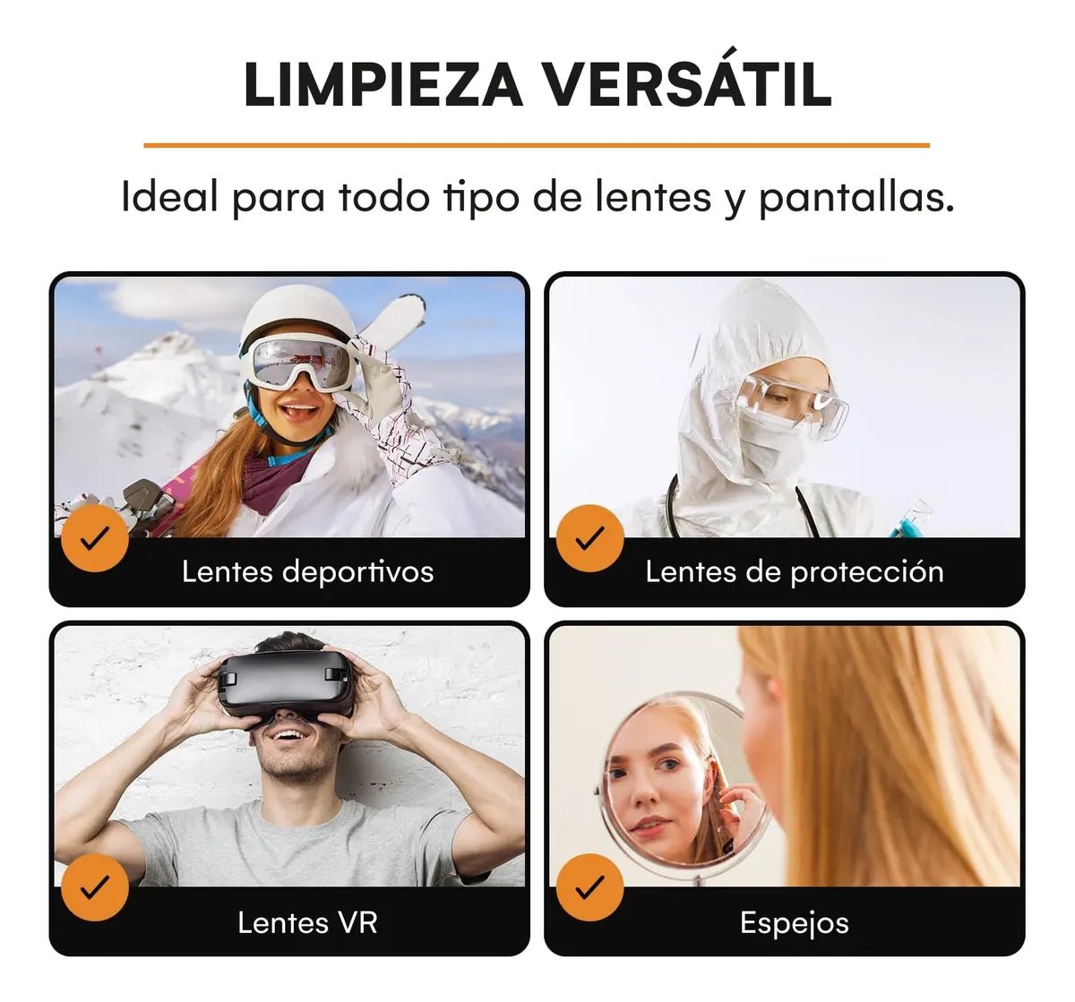 Set de 6 Paños Antiempañantes de Microfibra para Gafas y Lentes – Care Touch - Saldos A Huevo
