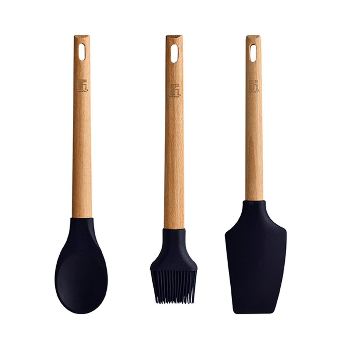 Set de 3 Utensilios de Cocina en Silicona y Madera – Bergner en oferta outlet Colombia saldos a huevo