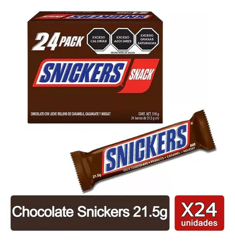 Chocolates Snickers 21.5 g caja de 24 unidades en oferta outlet Colombia saldos a huevo