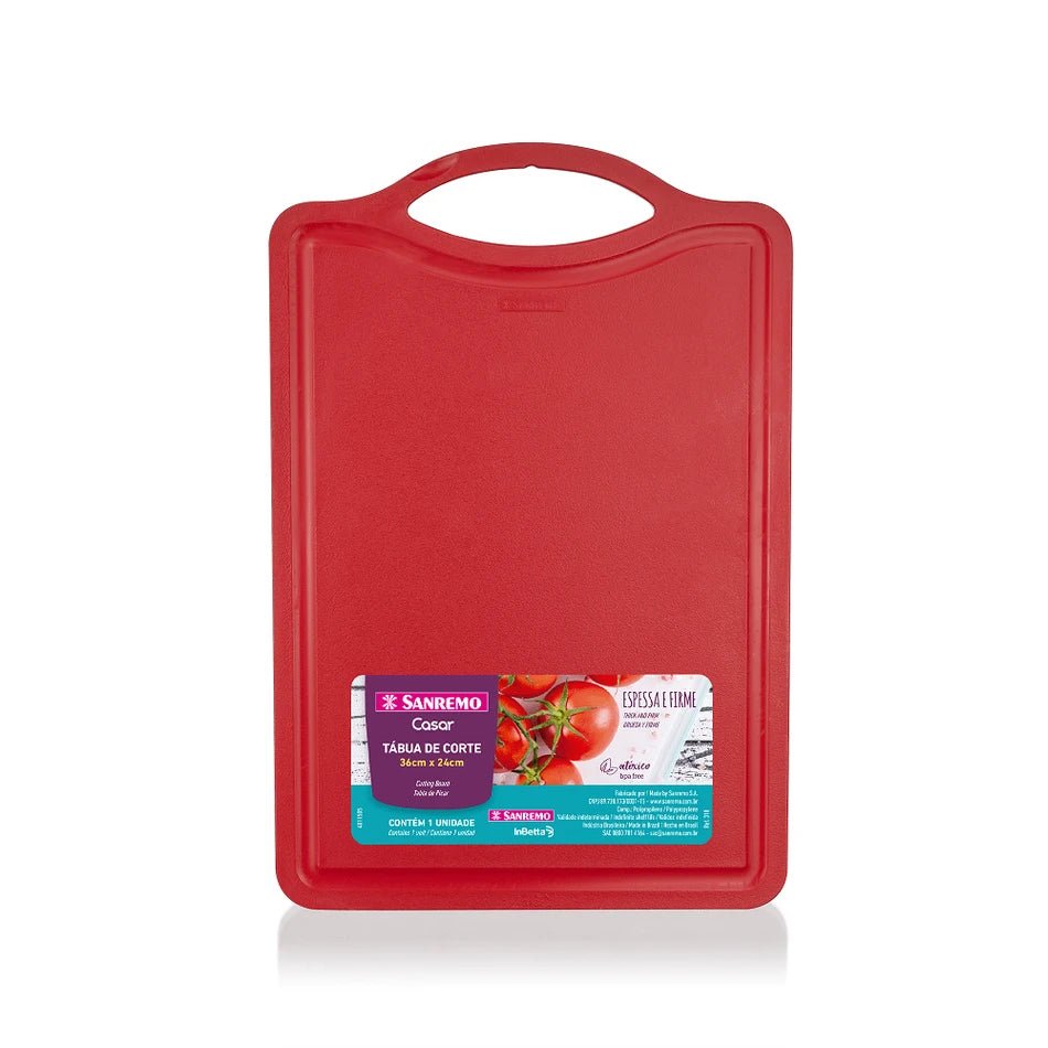 Tabla de picar plástica San Remo Roja - Saldos A Huevo
