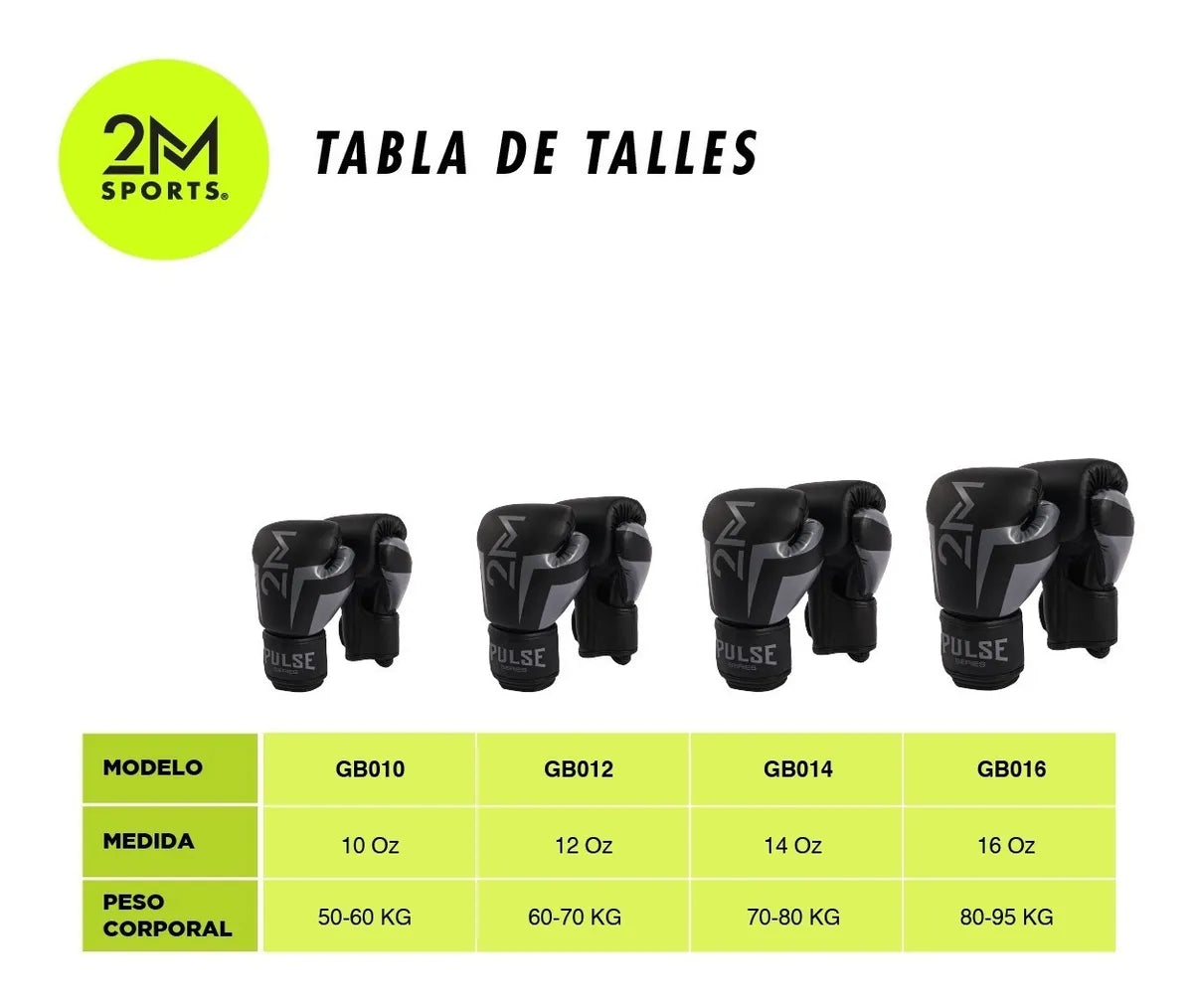 Guantes de Boxeo 14 Oz 2M Sports