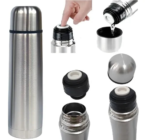 Termo de acero inoxidable 750 ml para frío y calor en oferta outlet Colombia saldos a huevo