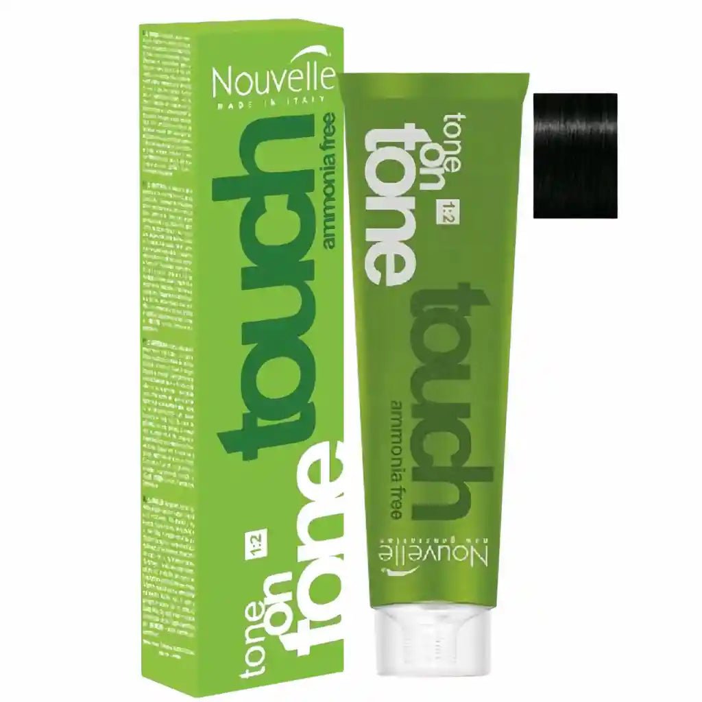 Tinte para el cabello Nouvelle Touch Tone On Tone 1 Negro - Saldos A Huevo