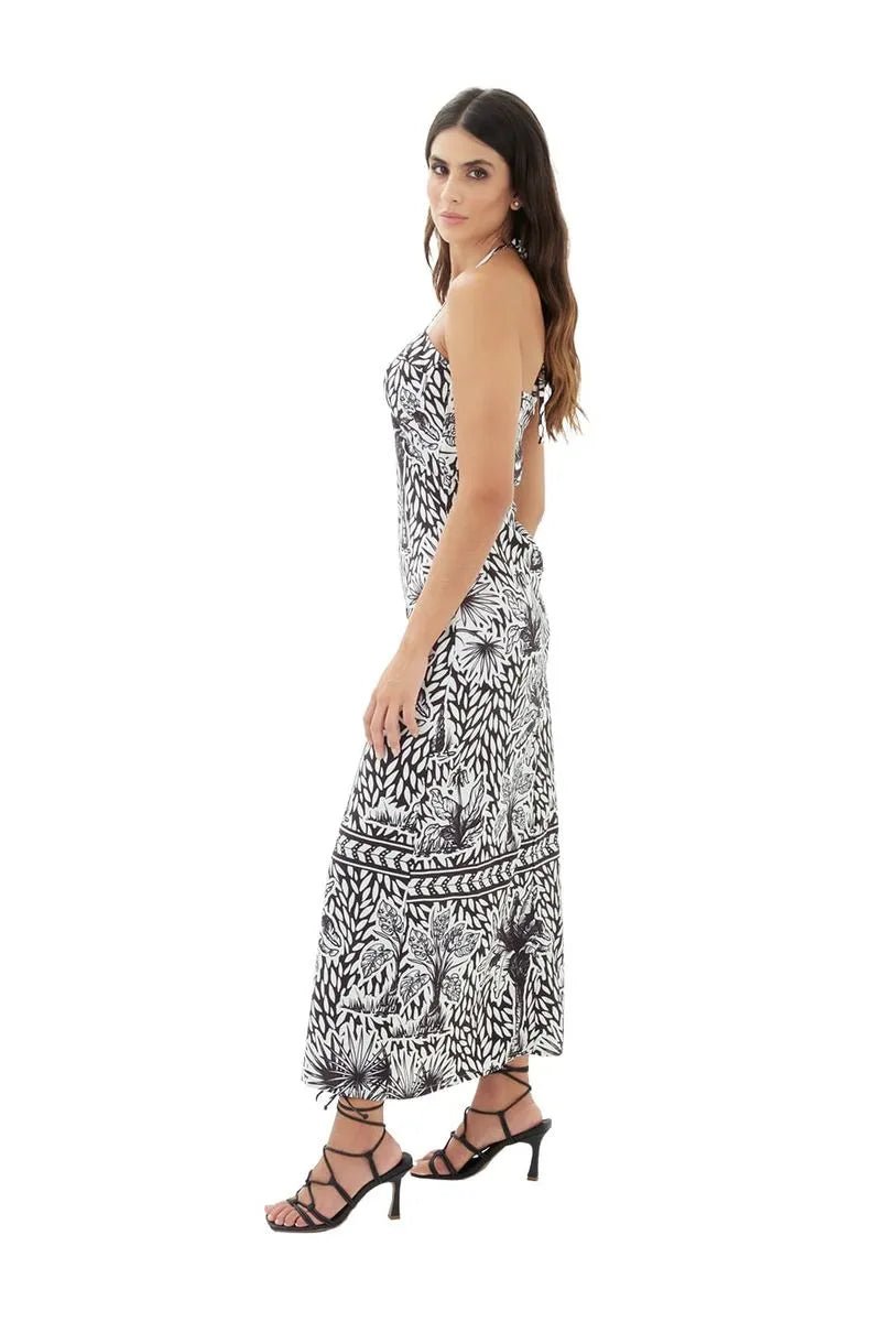 Vestido Largo Entresueños Aires Negro MERCEDES CAMPUZANO 5016 - Saldos A Huevo