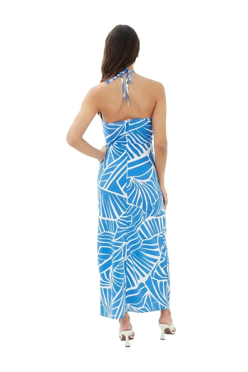 Vestido Largo Entresueños Suspiros Azul MERCEDES CAMPUZANO 5016 - Saldos A Huevo