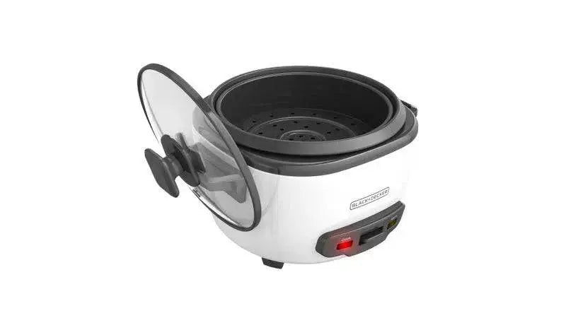 Olla Arrocera Black+Decker 14 Tazas Tapa Vidrio y Vaporera RC514 en oferta outlet Colombia saldos a huevo