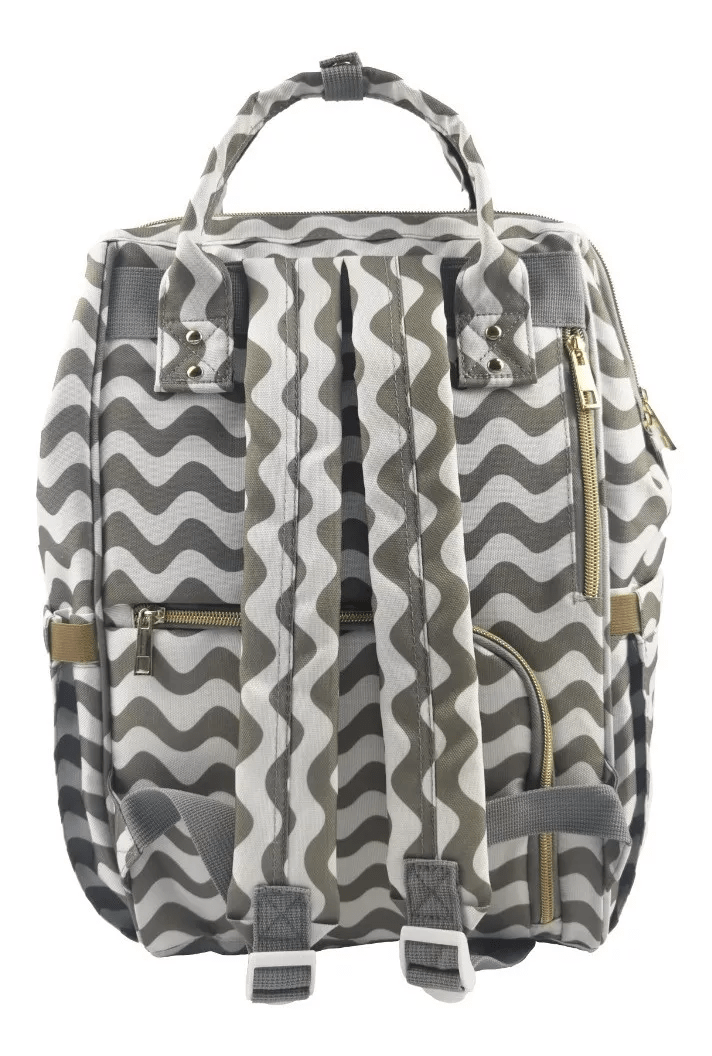 Morral de Maternidad Gris con Diseño - Wondrus - Saldos A Huevo