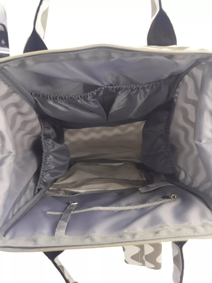 Morral de Maternidad Gris con Diseño - Wondrus - Saldos A Huevo