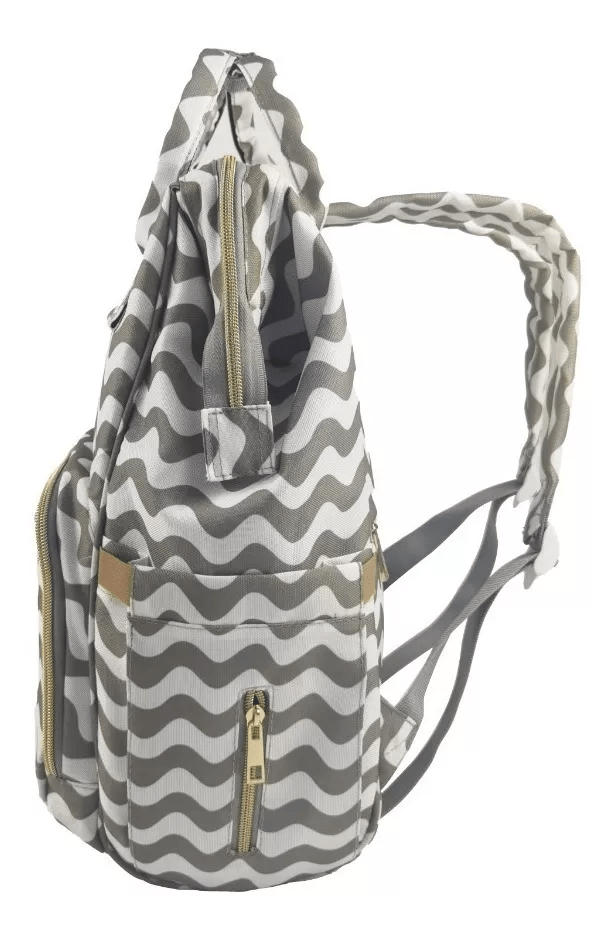 Morral de Maternidad Gris con Diseño - Wondrus - Saldos A Huevo