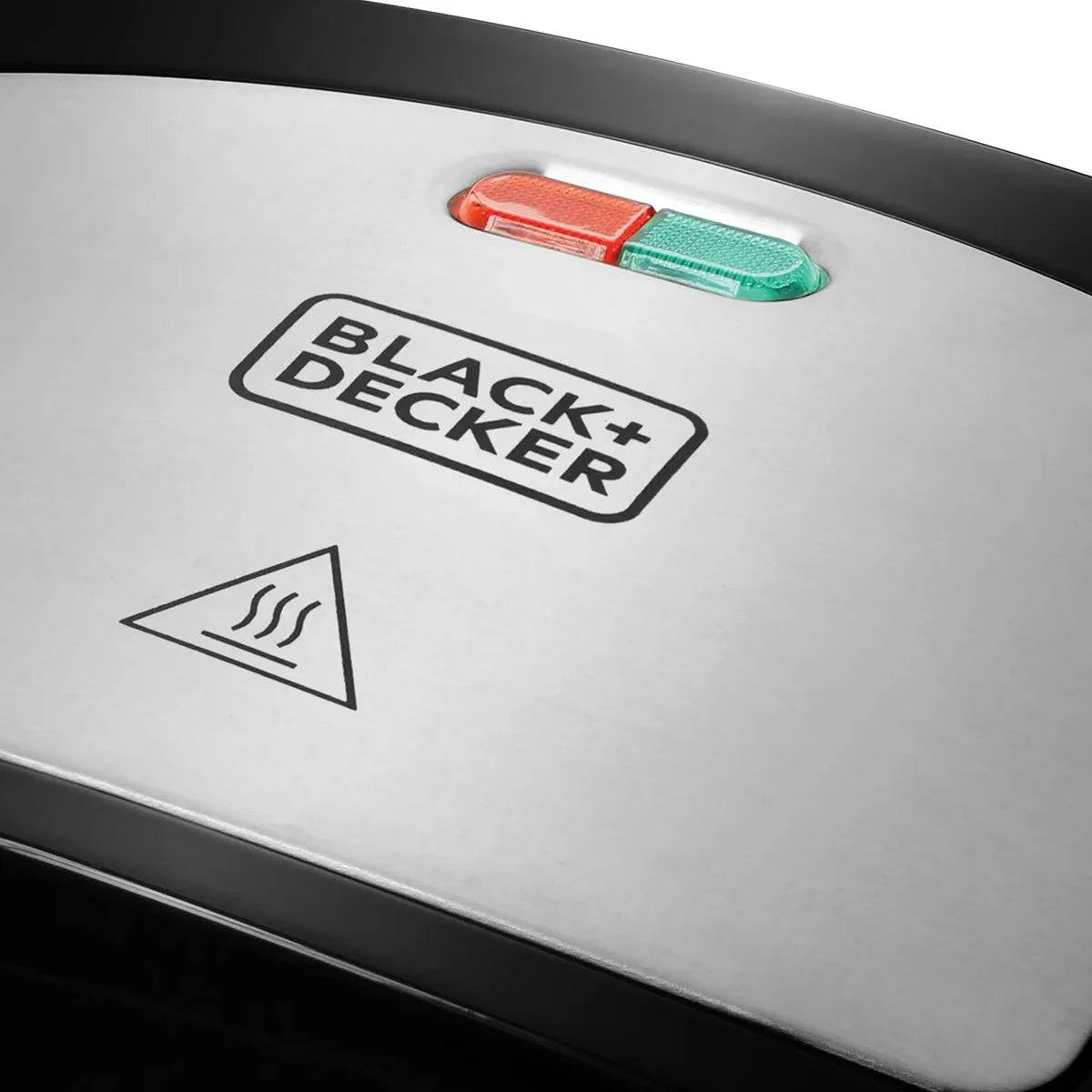 Panini Sanduchera Black+Decker placas profundas para mas ingredientes - Saldos A Huevo